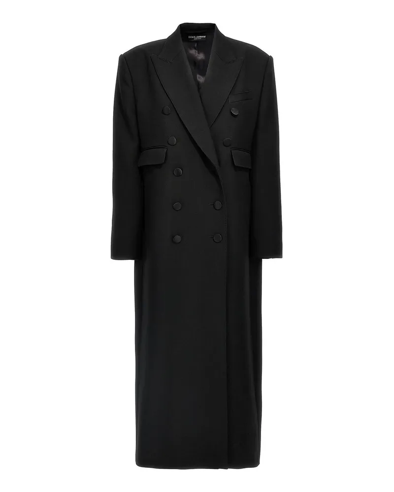 Dolce & Gabbana Kurzer Mantel - Schwarz Schwarz
