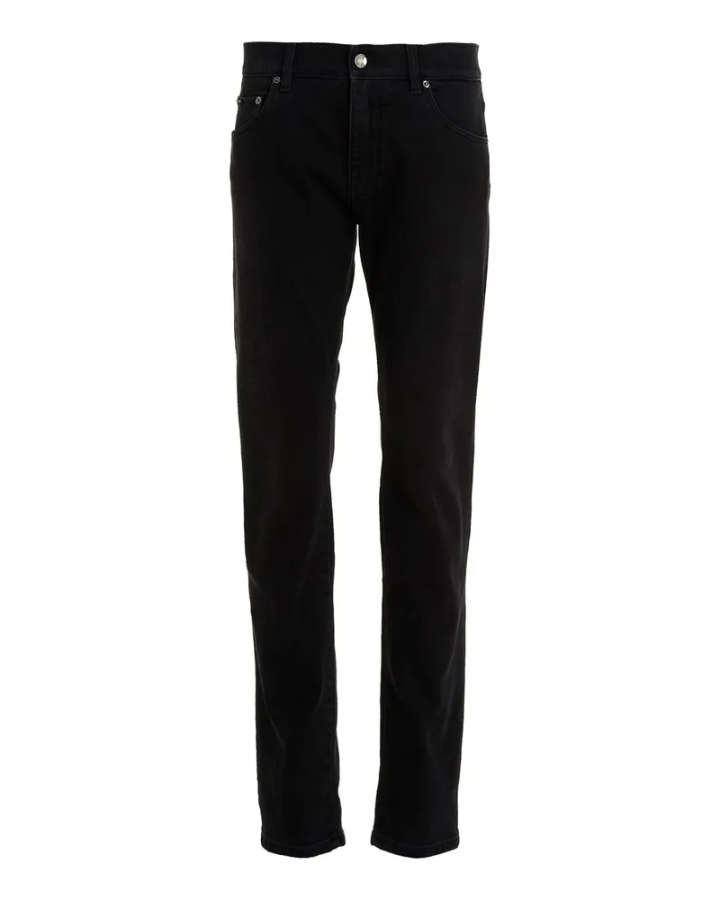 Dolce & Gabbana Straight Leg Jeans - Schwarz Schwarz
