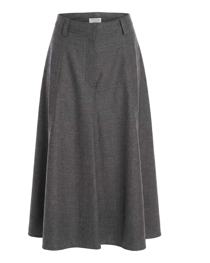 Brunello Cucinelli Midirock - Dunkelgrau Dunkelgrau