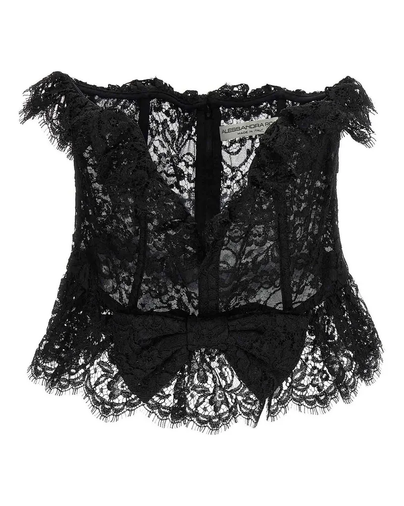 Alessandra Rich Top - Schwarz Schwarz
