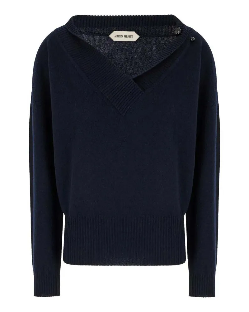 Alberta Ferretti Rundhalspullover - Blau Blau