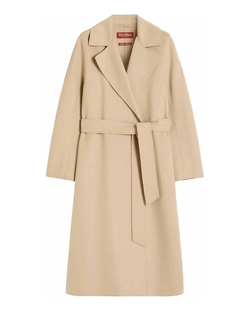 Max Mara Knielanger Mantel - Hellbeige Hellbeige