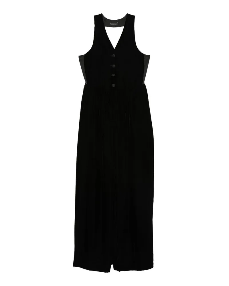 Emporio Armani Knielanges Kleid - Schwarz Schwarz