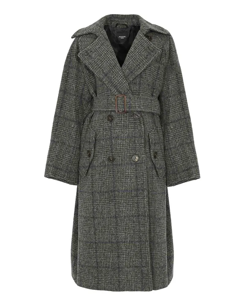 Max Mara Langer Mantel - Grau Grau