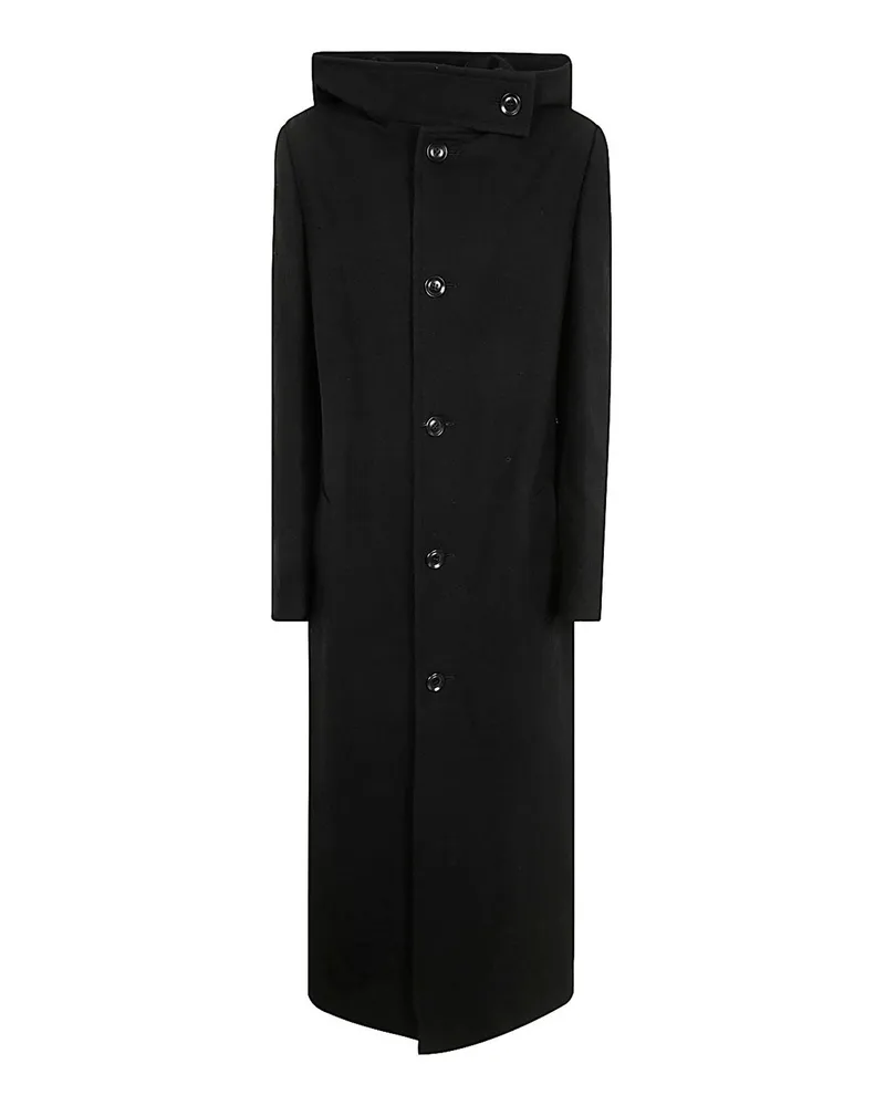 Yohji Yamamoto Kurzer Mantel - Schwarz Schwarz