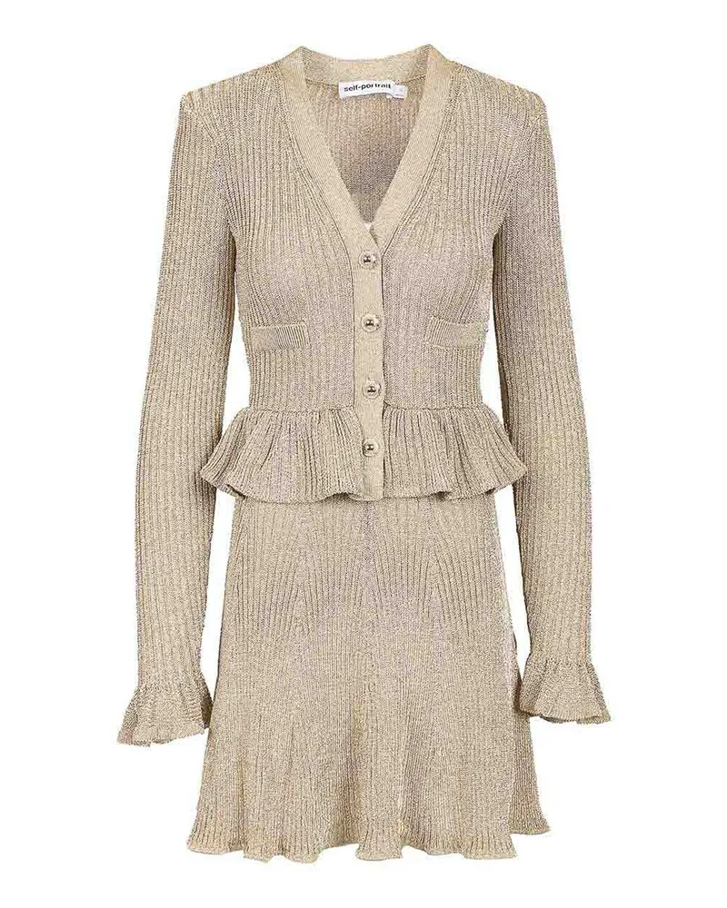 Self-Portrait Schlagjeans - Gold Beige