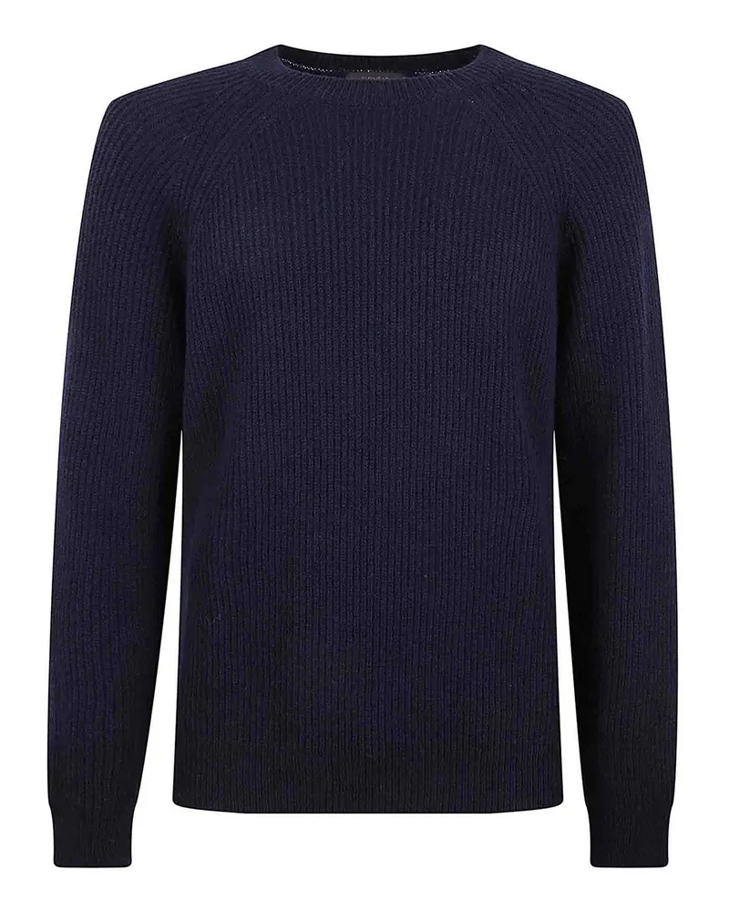 Zanone Rundhalspullover - Blau Blau