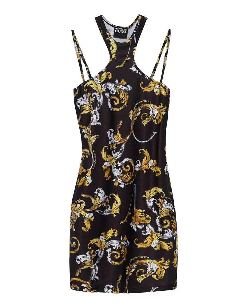 Versace Jeans Knielanges Kleid - Schwarz Schwarz