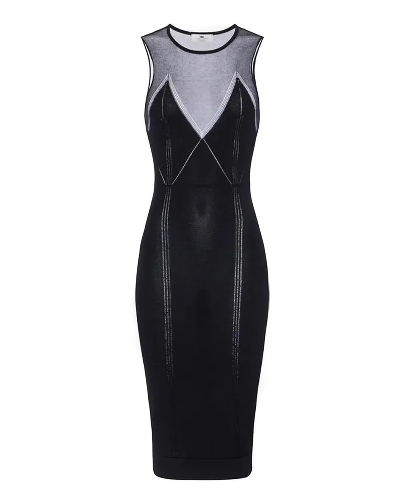 Elisabetta Franchi Knielanges Kleid - Schwarz Schwarz