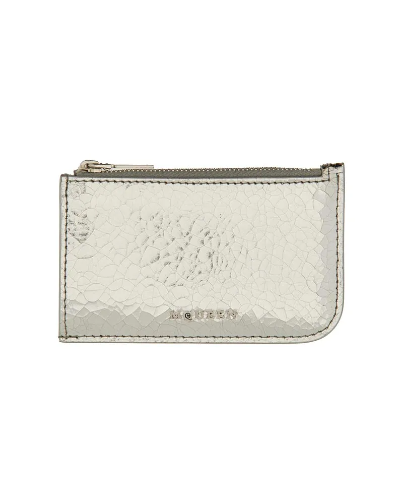 Alexander McQueen Portemonnaie - Silber Silber