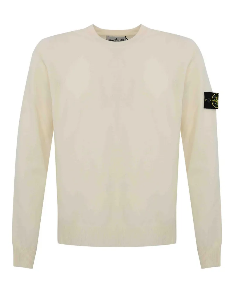 Stone Island Rundhalspullover - Weiß Weiß