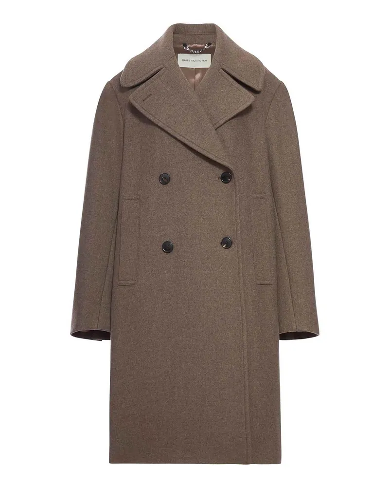 Dries van Noten Langer Mantel - Braun Braun