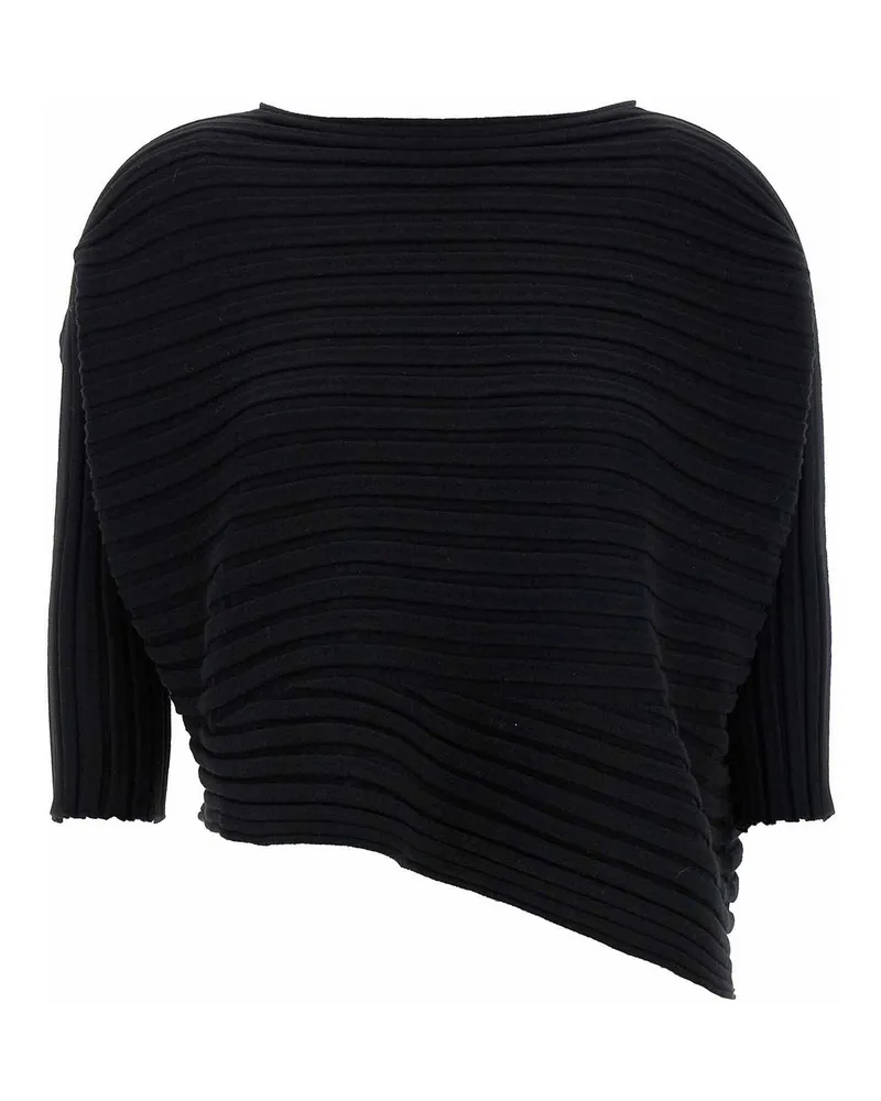 Issey Miyake Top - Schwarz Schwarz