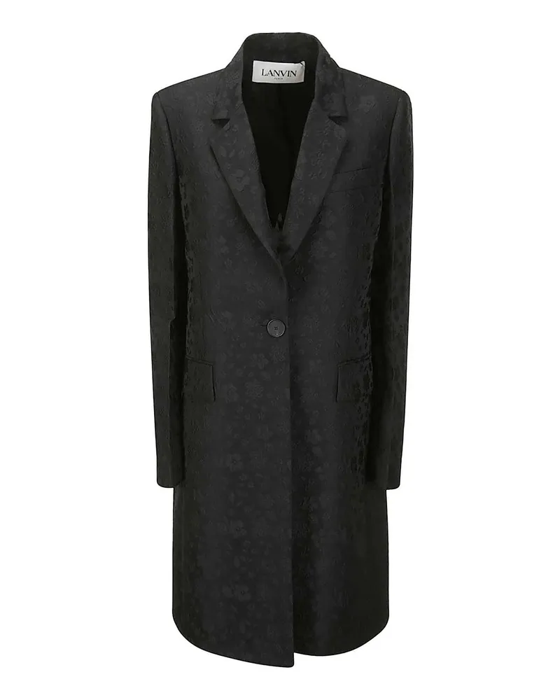 Lanvin Langer Mantel - Schwarz Schwarz