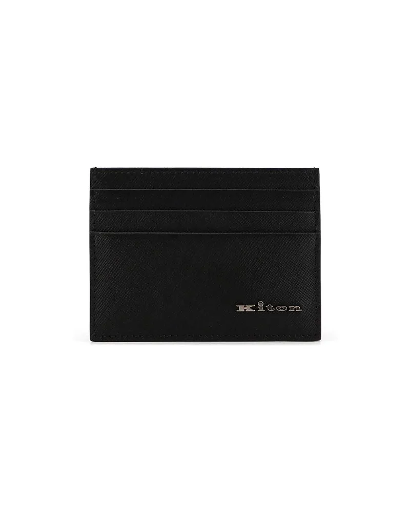 Kiton Portemonnaie - Schwarz Schwarz