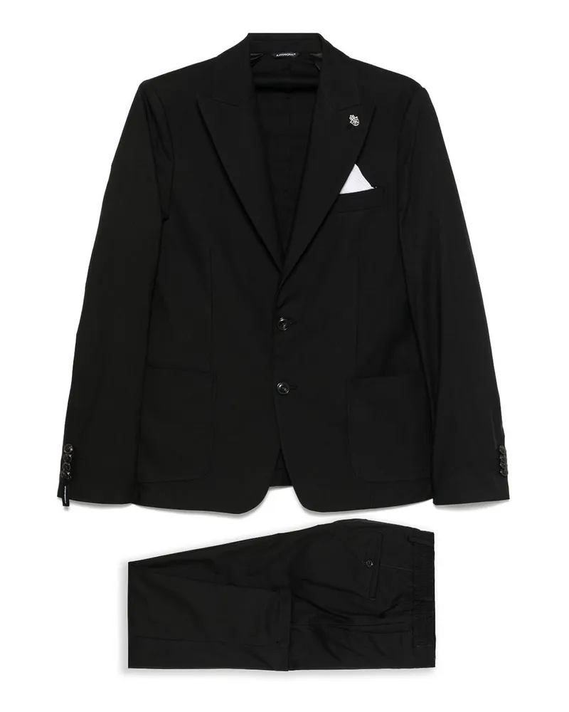 Daniele Alessandrini Eleganter Anzug - Schwarz Schwarz