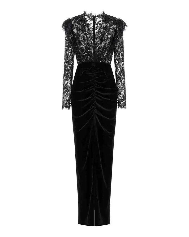 Alessandra Rich Knielanges Kleid - Schwarz Schwarz