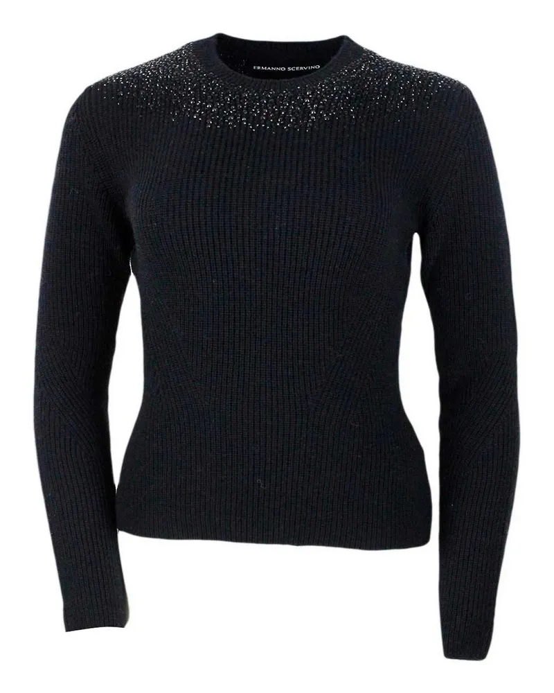 Ermanno Scervino Rundhalspullover - Schwarz Schwarz