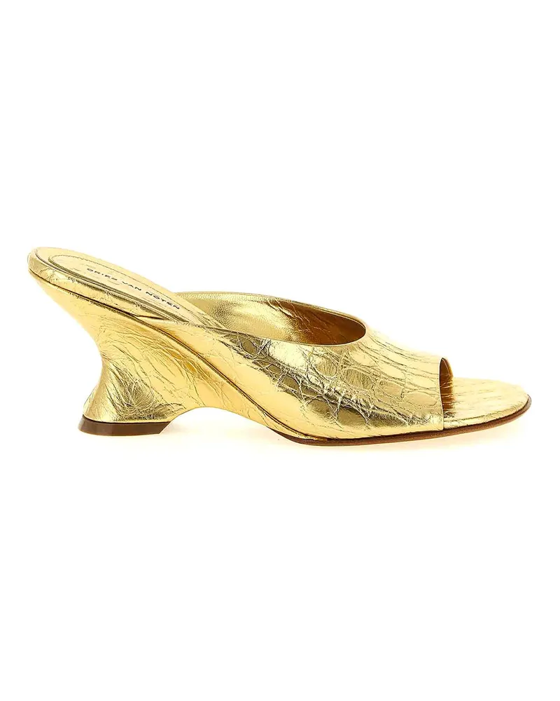Dries van Noten Mules - Gold Gold