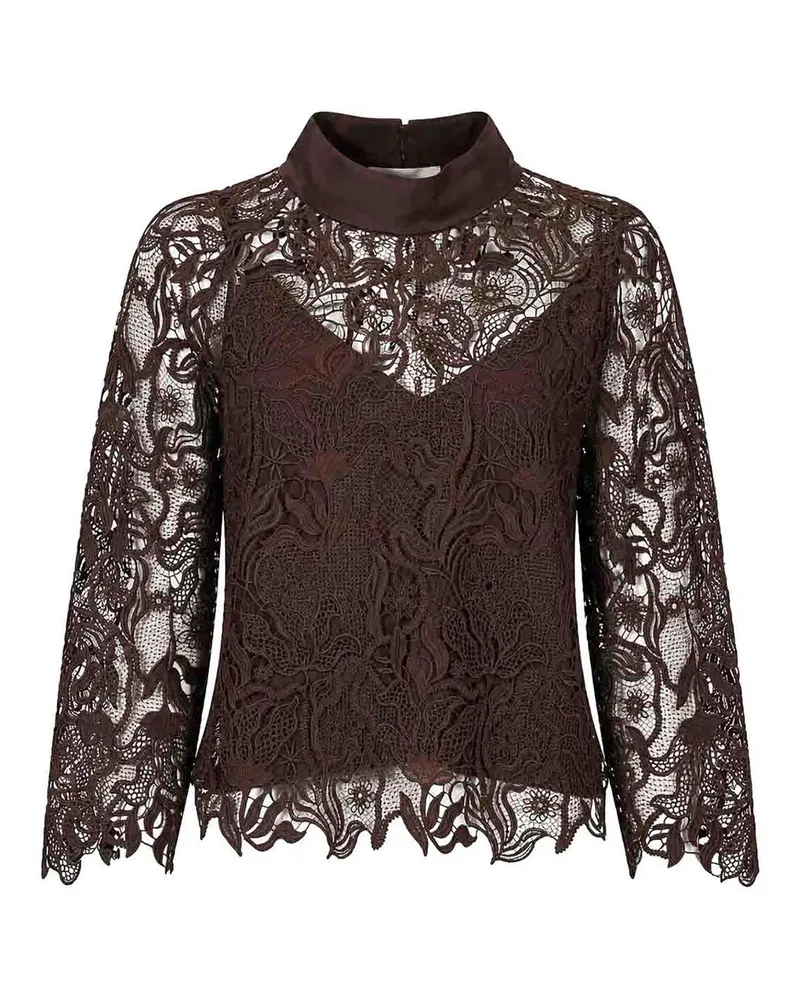 Max Mara Bluse - Dunkelbraun Dunkelbraun