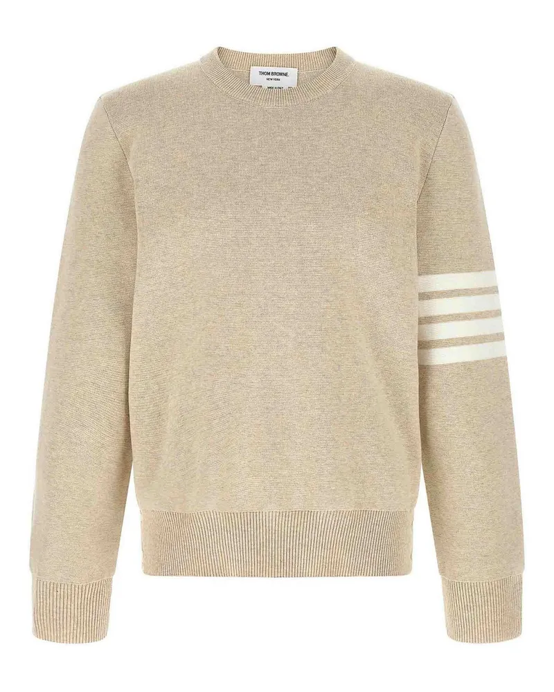 Thom Browne Rundhalspullover - Beige Beige