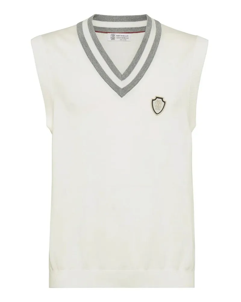 Brunello Cucinelli Weste - Weiß Weiß