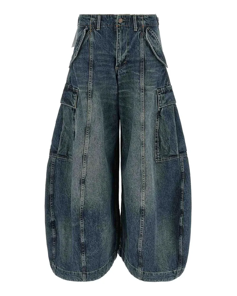 R13 Straight Leg Jeans - Blau Blau
