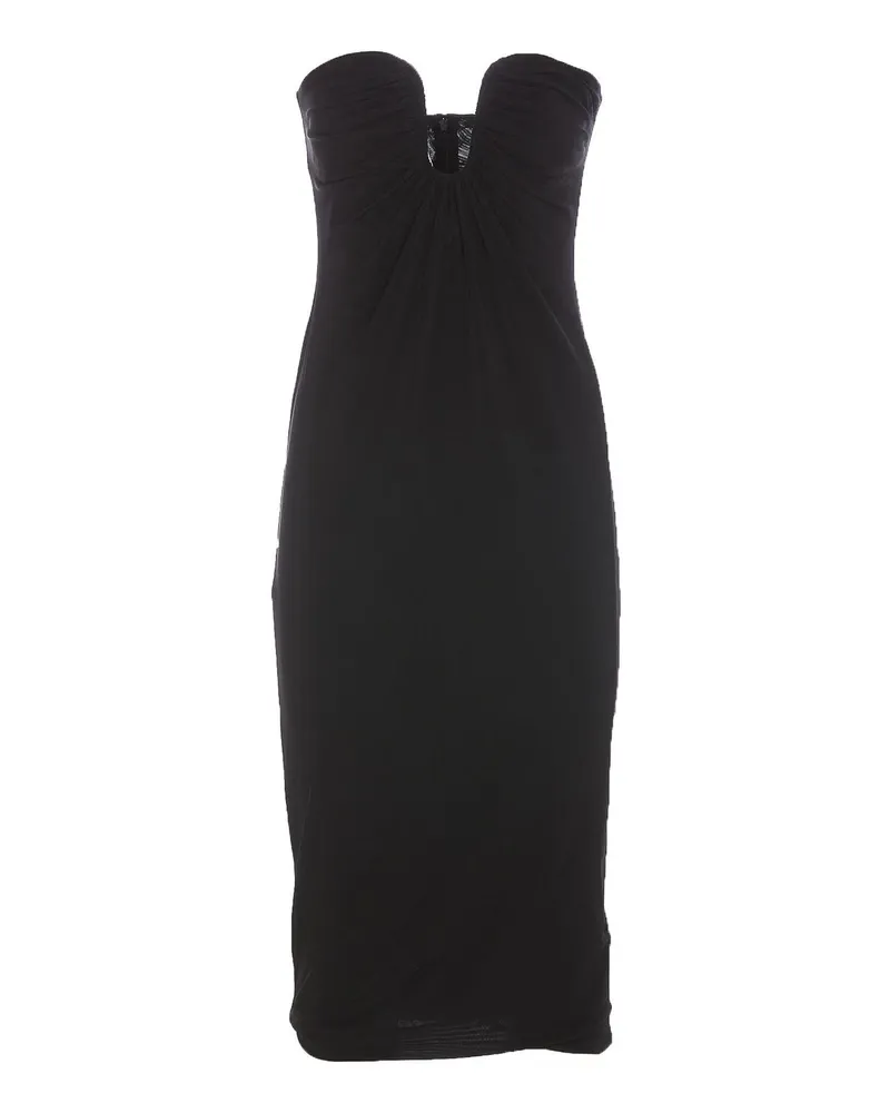 Pinko Knielanges Kleid - Schwarz Schwarz