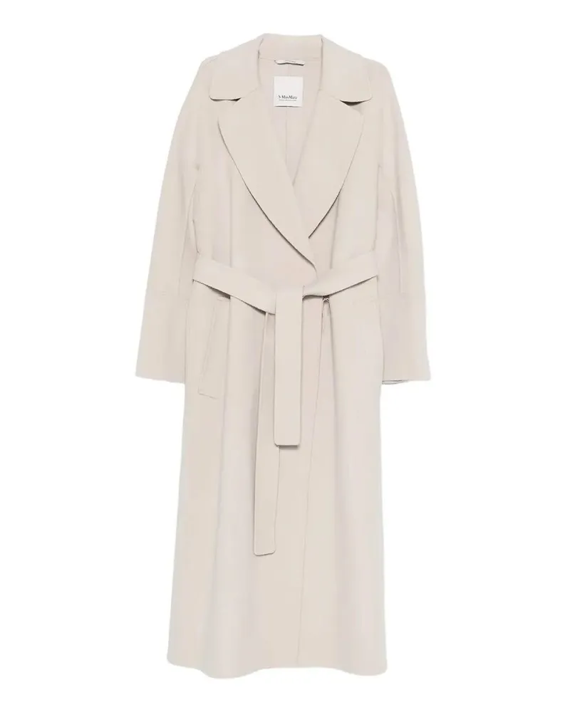 Max Mara Knielanger Mantel - Hellbeige Hellbeige
