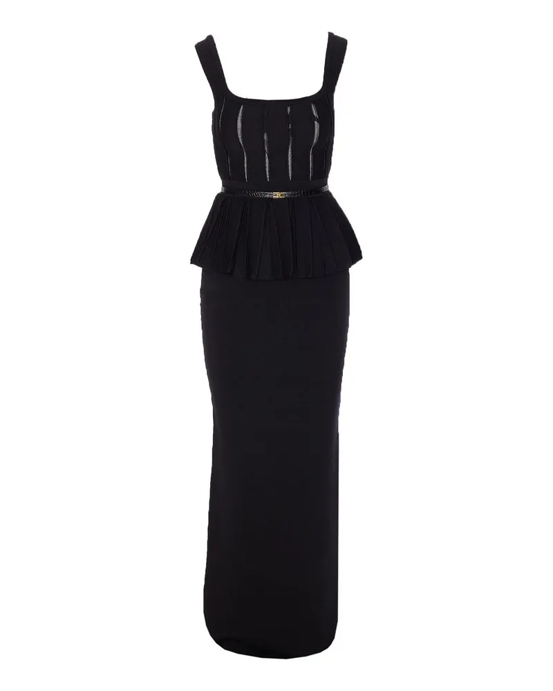 Elisabetta Franchi Maxikleid - Schwarz Schwarz