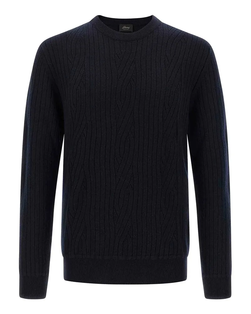 Brioni Rundhalspullover - Blau Blau