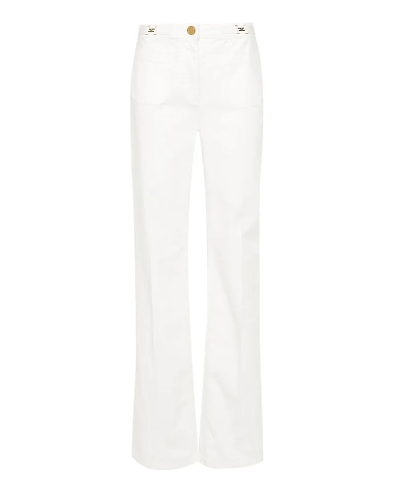 Elisabetta Franchi Bootcut Jeans - Weiß Weiß