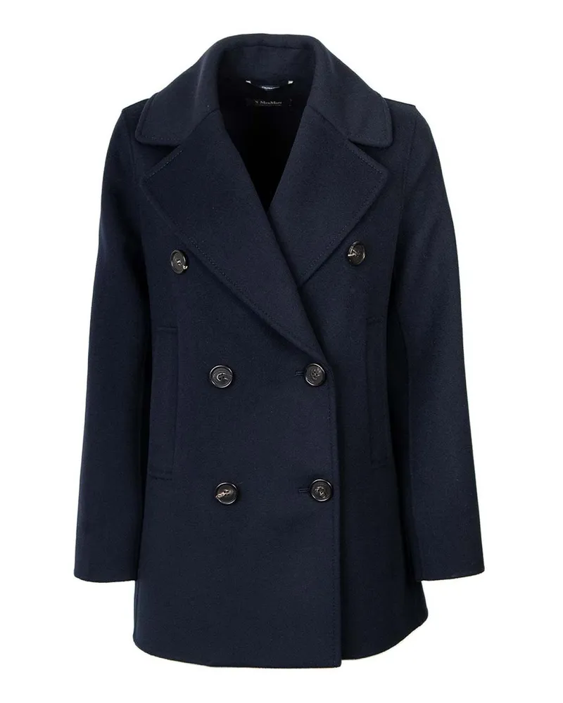 Max Mara Kurzer Mantel - Blau Blau