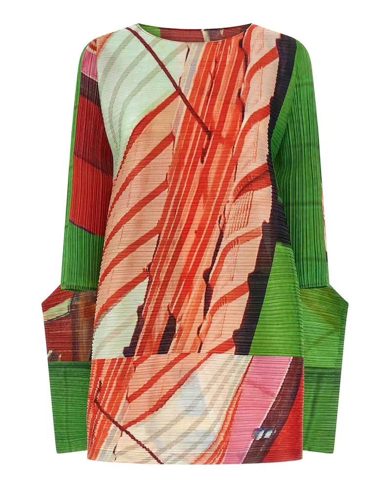 Issey Miyake Knielanges Kleid - Bunt Bunt