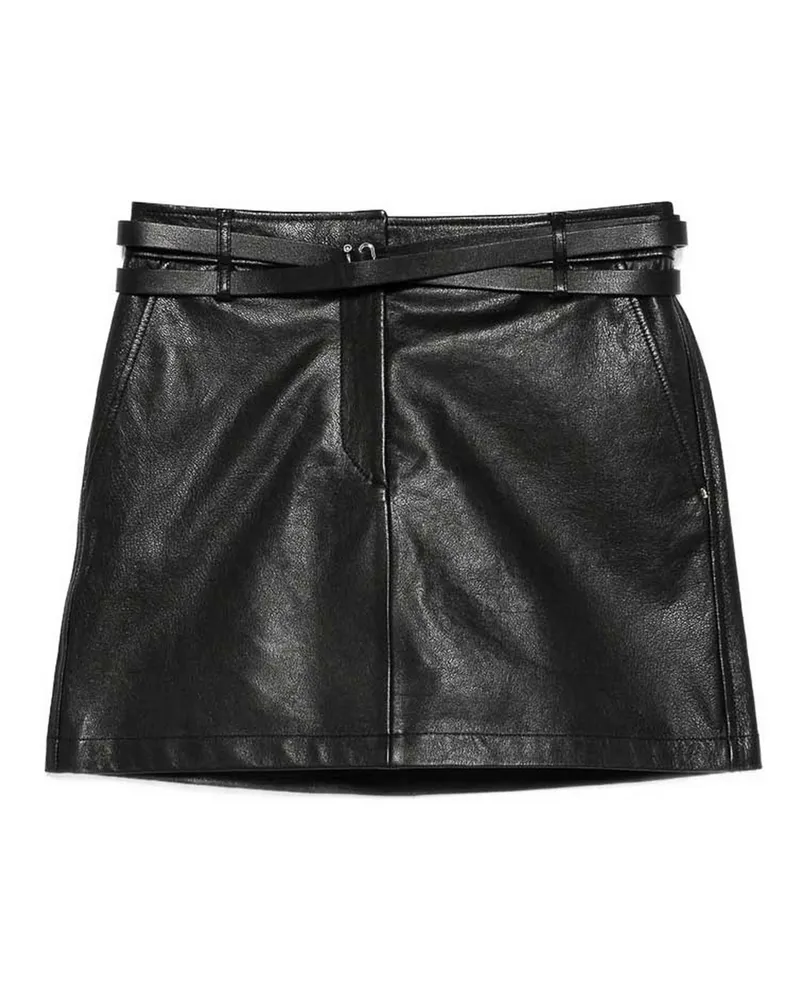 SPORTMAX Lederrock - Schwarz Schwarz