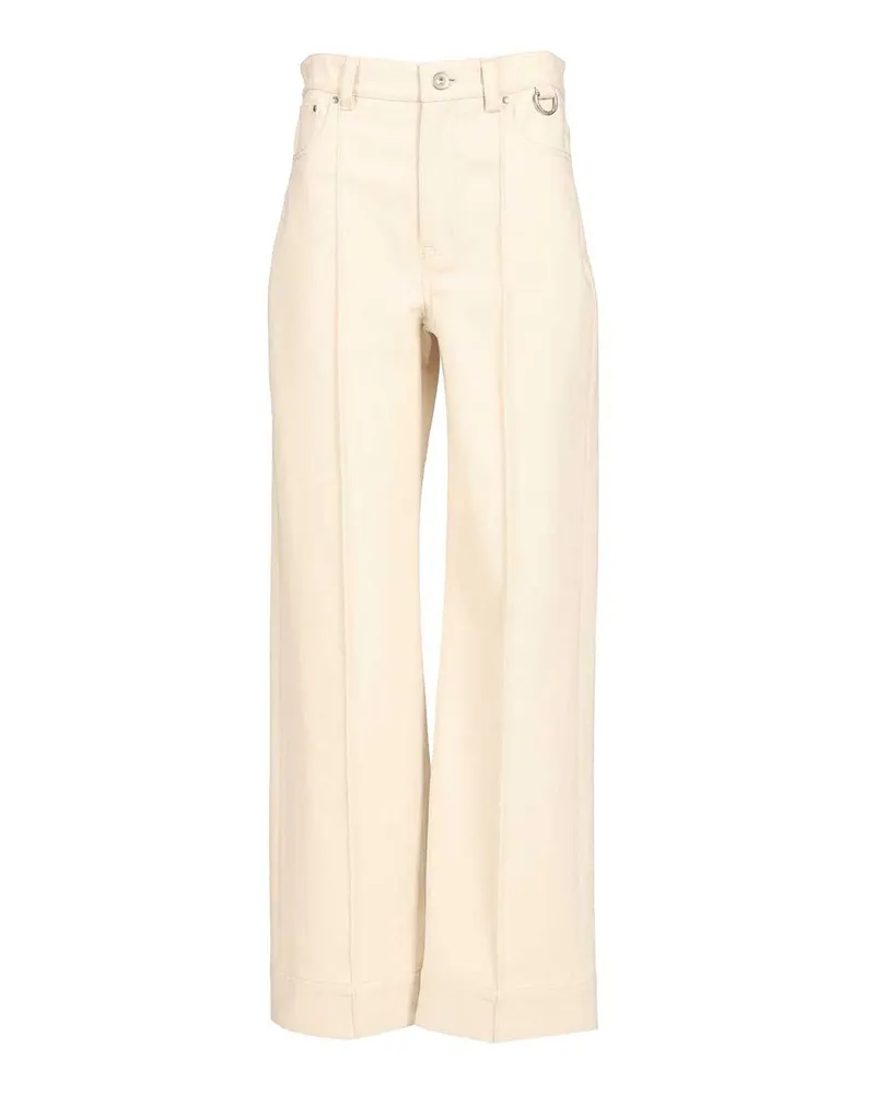 Durazzi Milano Straight Leg Jeans - Beige Beige