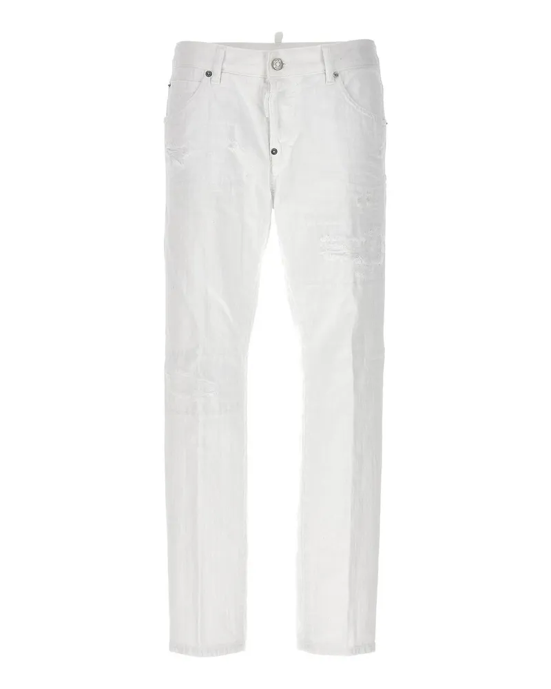 Dsquared2 Straight Leg Jeans - Weiß Weiß