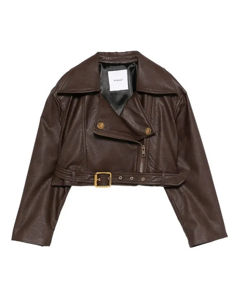 Pinko Lederjacke - Braun Braun