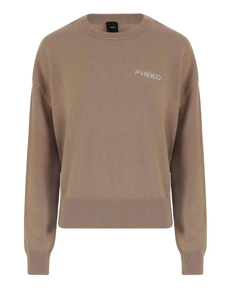 Pinko Rundhalspullover - Camel Camel