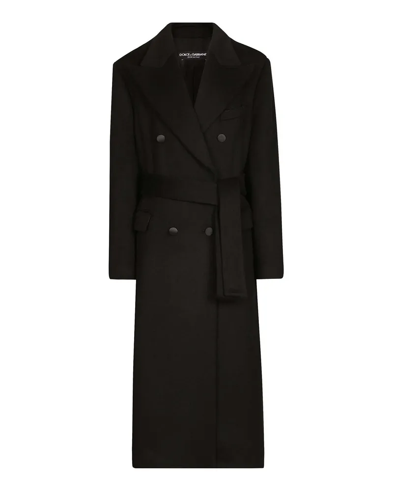 Dolce & Gabbana Kurzer Mantel - Schwarz Schwarz