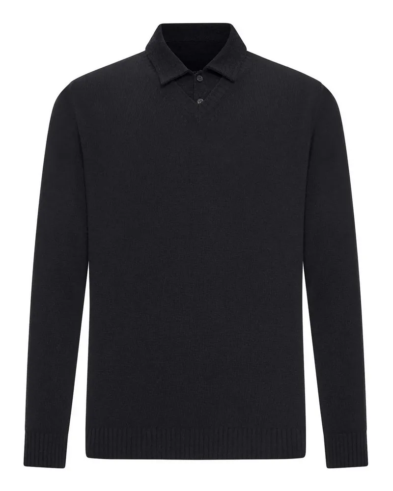 Roberto Collina Poloshirt - Schwarz Schwarz