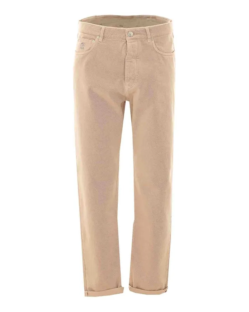 Brunello Cucinelli Straight Leg Jeans - Beige Beige