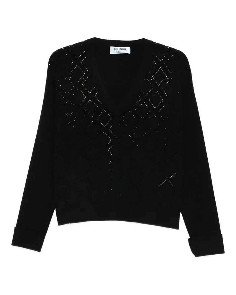 Blumarine Rollkragenpullover - Schwarz Schwarz