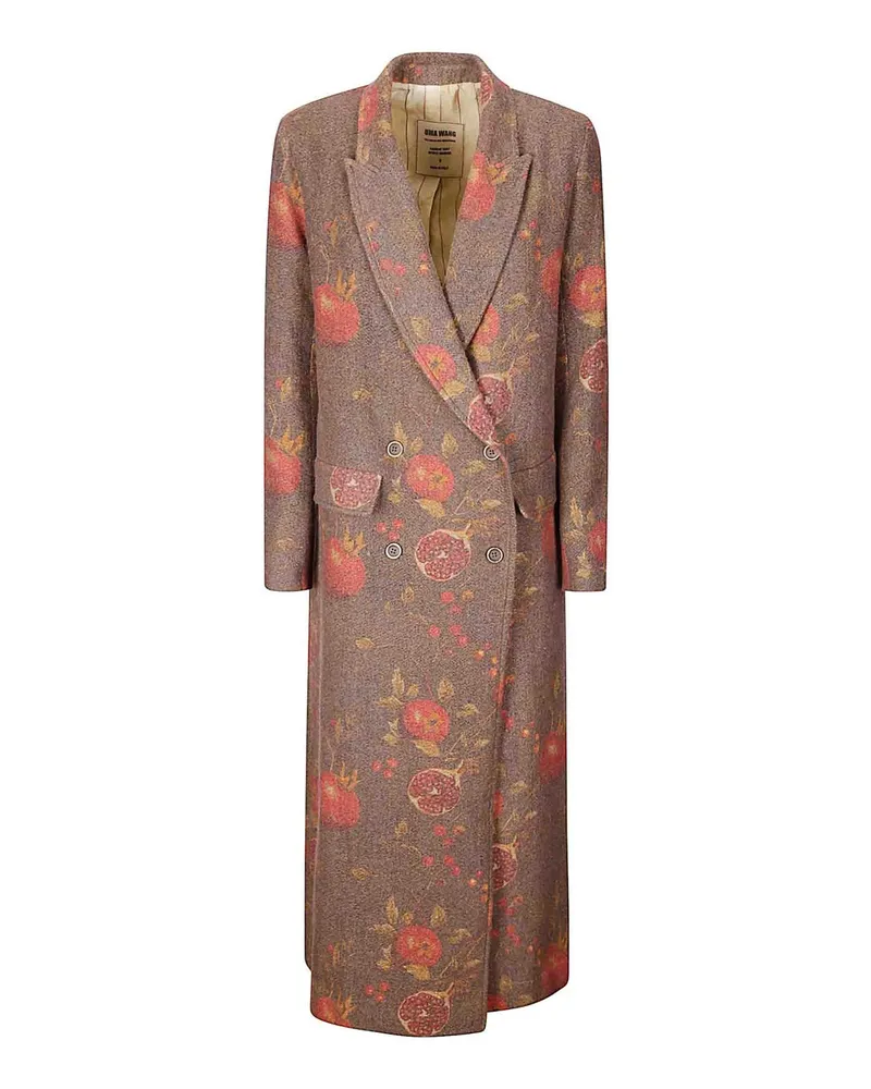 Uma Wang Knielanger Mantel - Bunt Bunt