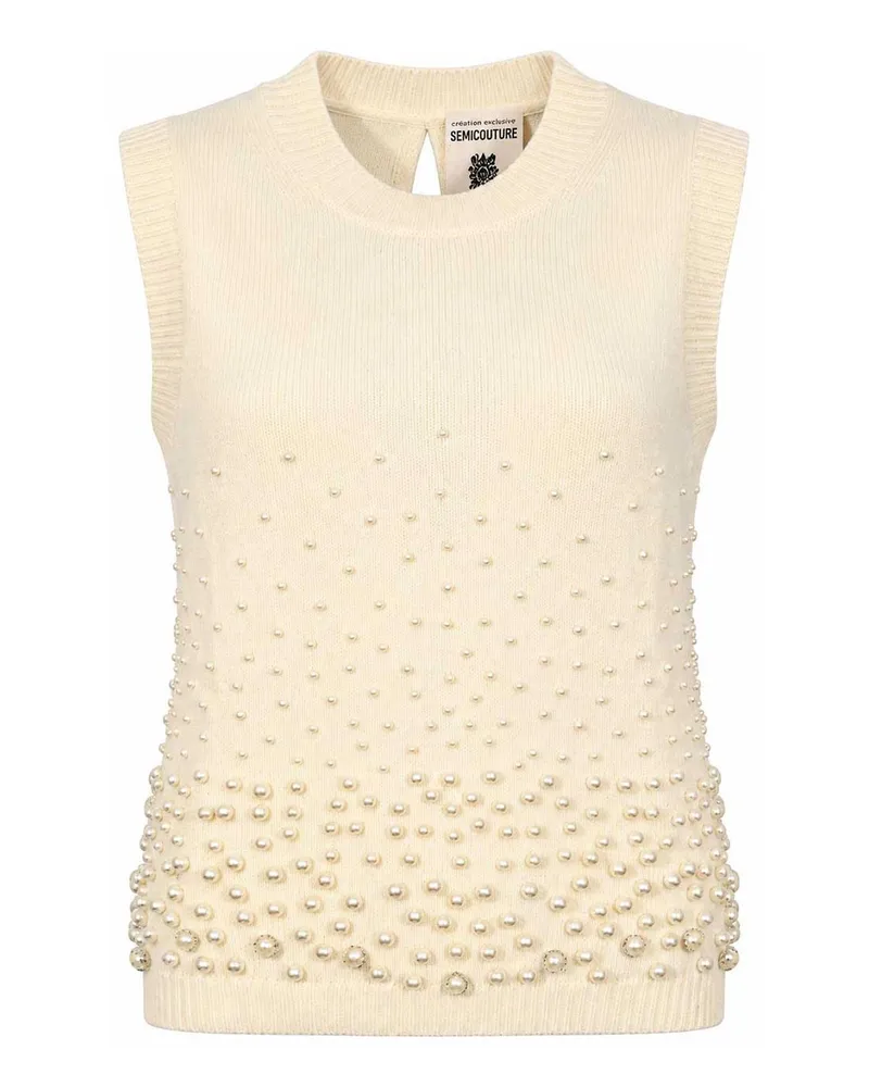 Semicouture Weste - Creme Creme
