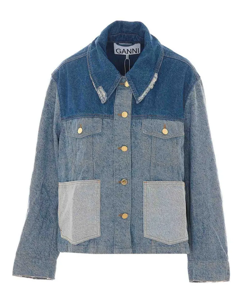 Ganni Jeansjacke - Blau Blau