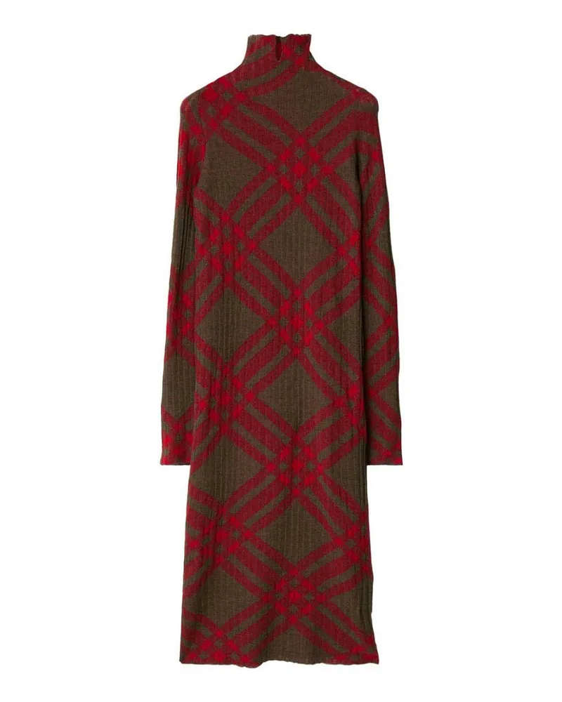 Burberry Knielanges Kleid - Schwarz Dunkelrot