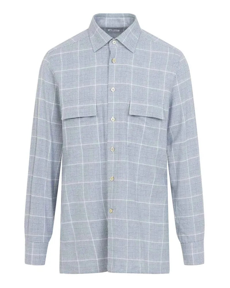 Kiton Hemd - Blau Blau