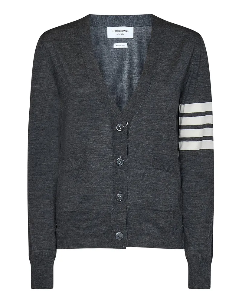 Thom Browne Cardigan - Grau Grau