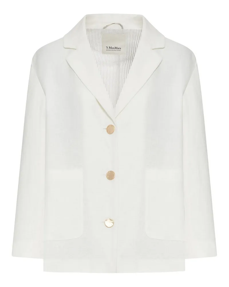 Max Mara Casualjacke - Weiß Weiß